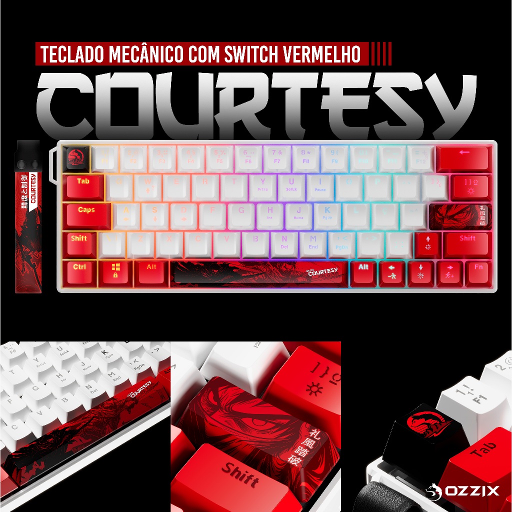 Teclado Mecânico Keycaps Personalizado com Fitinh