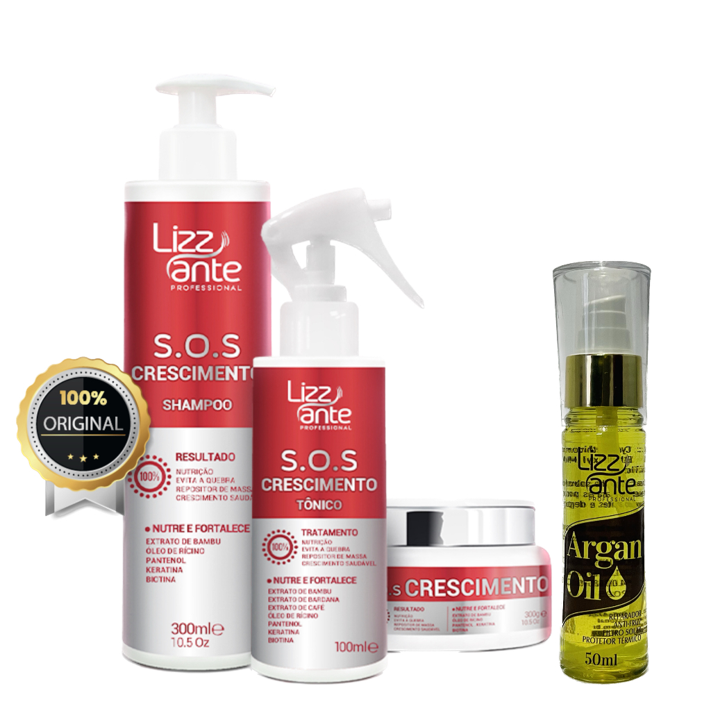 Kit Sos Crescimento Antiqueda e Óleo De Argan Ant