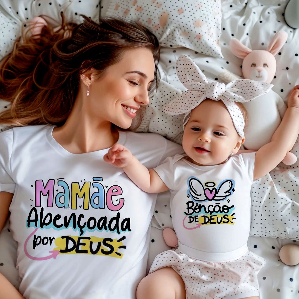 kit blusa camiseta mãe e filha, tshirt mamãe e f