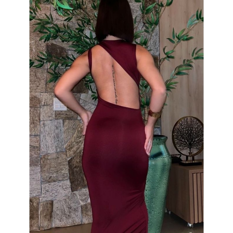 Vestido Longo Maira Feminino longo Elegante Festa 