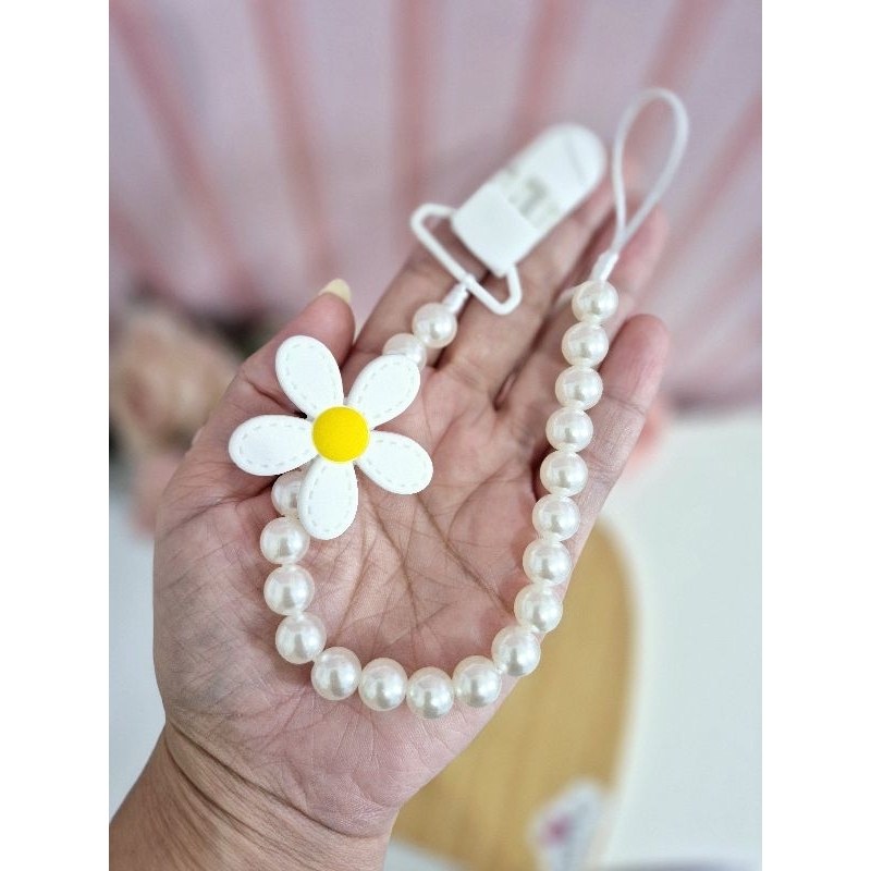 Prendedor de Chupeta Personalizado Flores / Margar