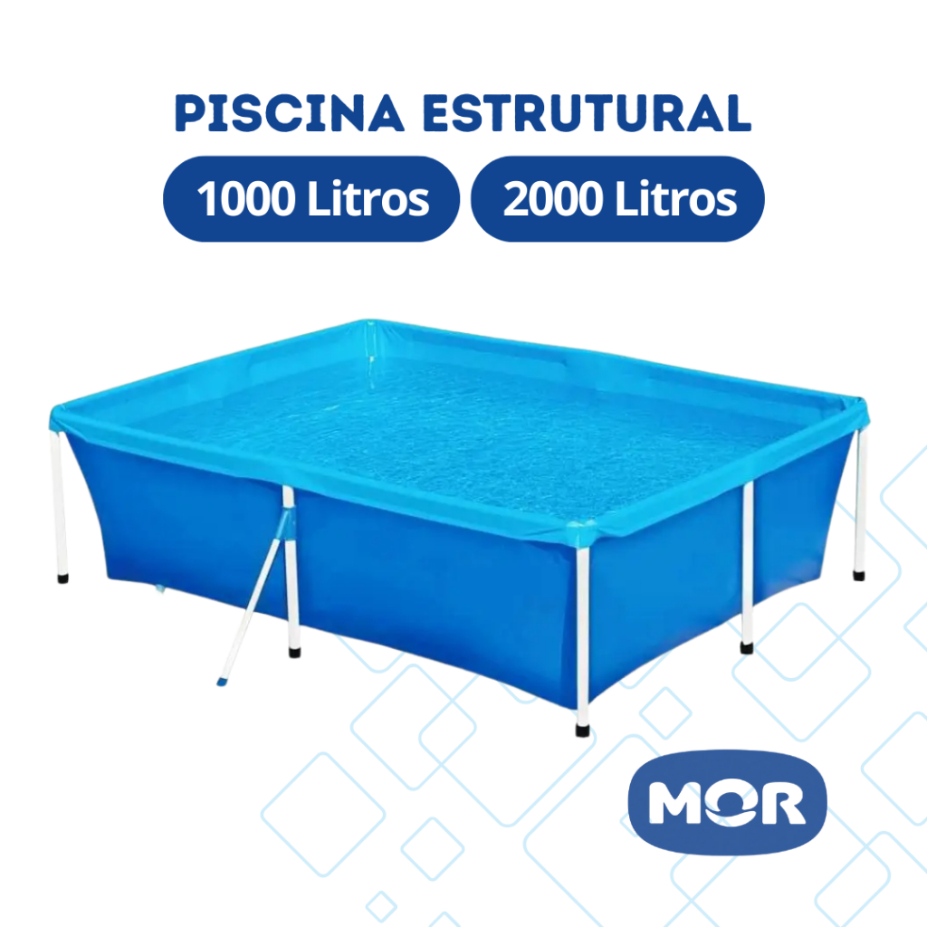 Piscina Retangular 1000 Litros ou 2000 Litros Estr