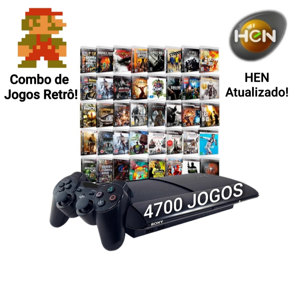 Playstation 3 Desbloqueado 1TB 1000GB + 4000Mil Jo