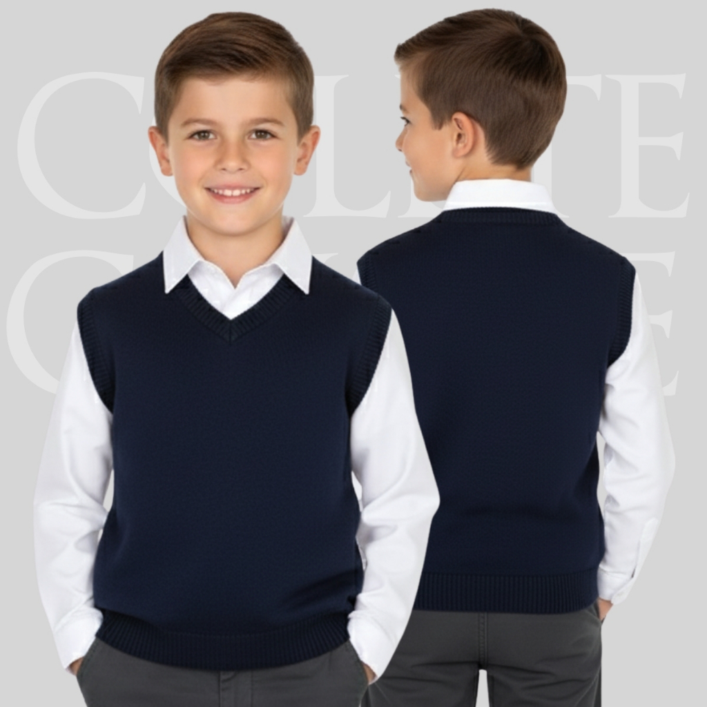 Blusa Colete Pulôver Infantil Masculina Gola V El