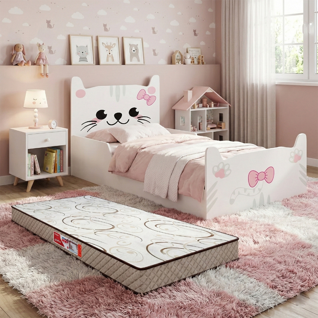 Cama Infantil Encanto Montessoriana Juvenil  com P
