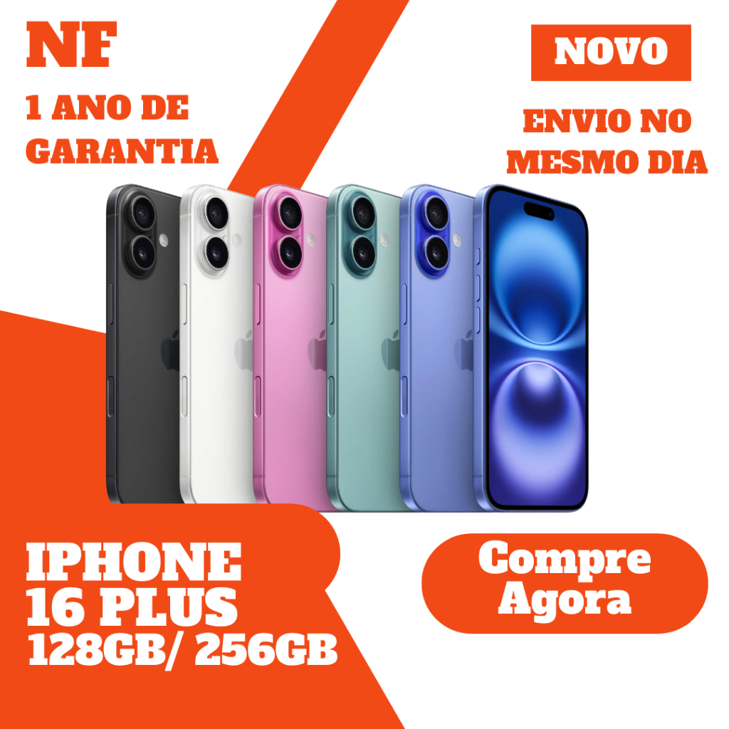iPhone 16 PLUS 5G 128GB / 256GB Plus  Novo  Origin