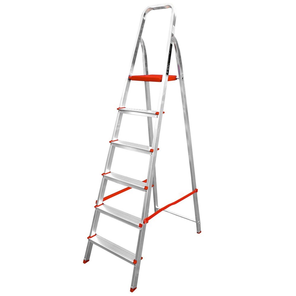 Escada de alumínio 6 degraus residencial – 