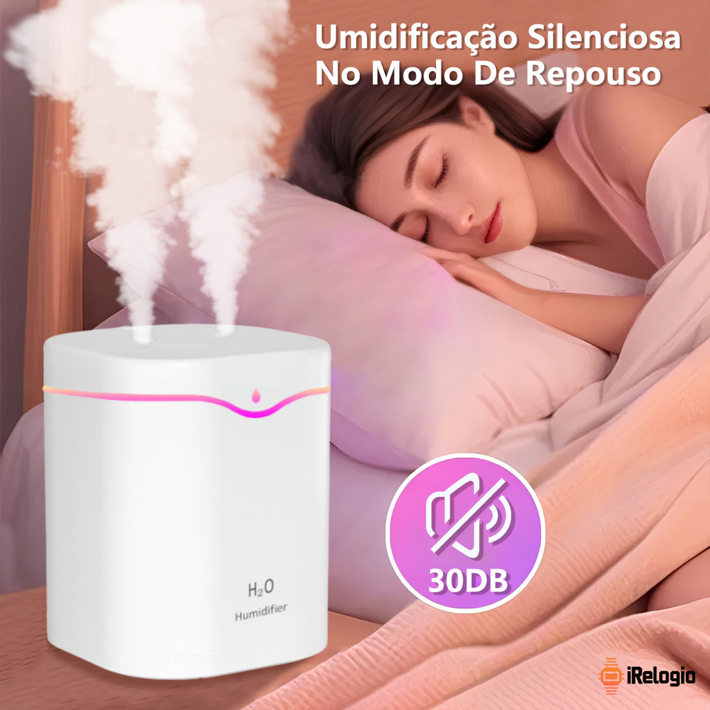 Umidificador De Ar Grande 12 Horas Com 2 Saídas D
