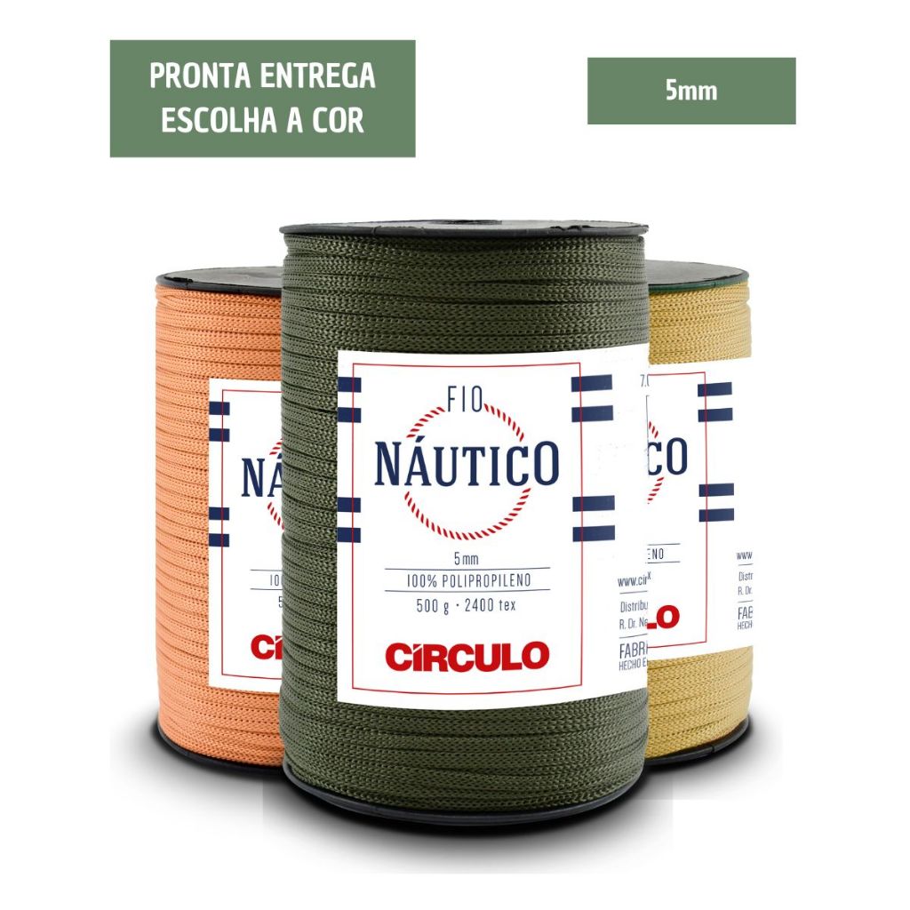 Fio Náutico Círculo 500g 208m 5mm Polipropileno
