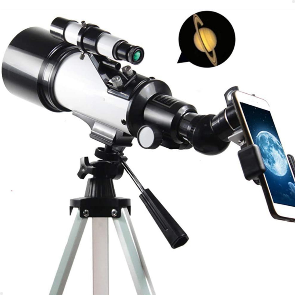 Telescópio Astronômico Refrator 400×70 Alum
