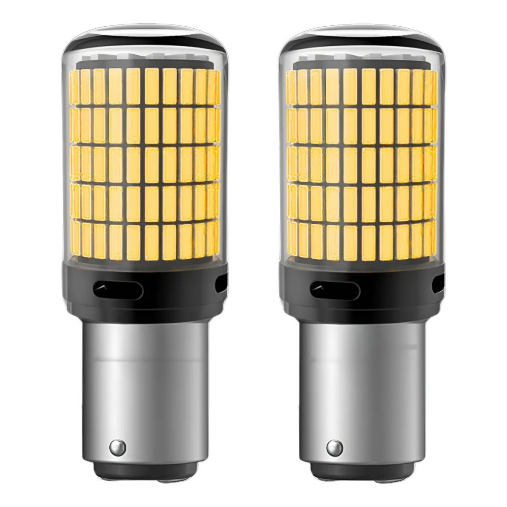 Par Luz De Freio Em Led Branco P21/5w Bay15d 1157 