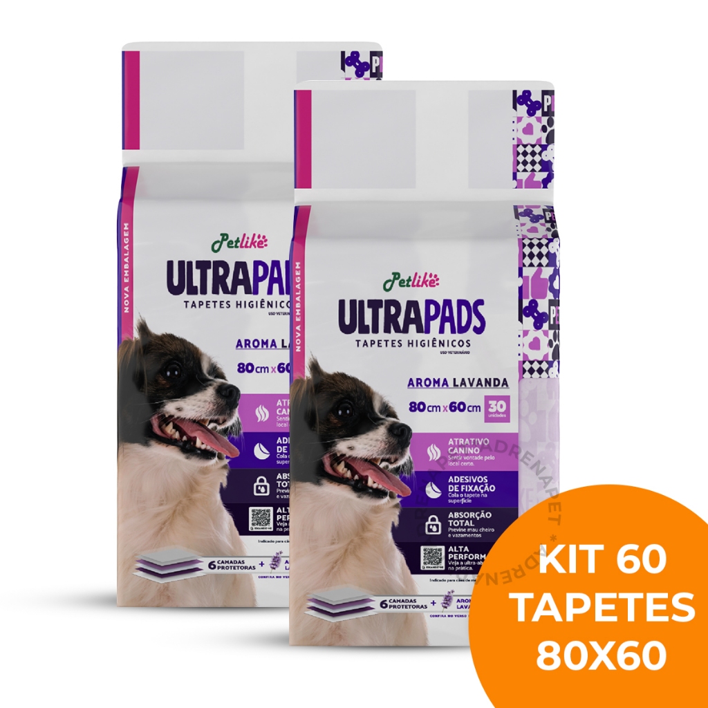 Kit 30/60 Unidades Tapete Higiênico Ultra Pads 80