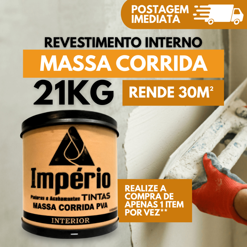 Massa Corrida Premium Pva Império 21kg Acabamento
