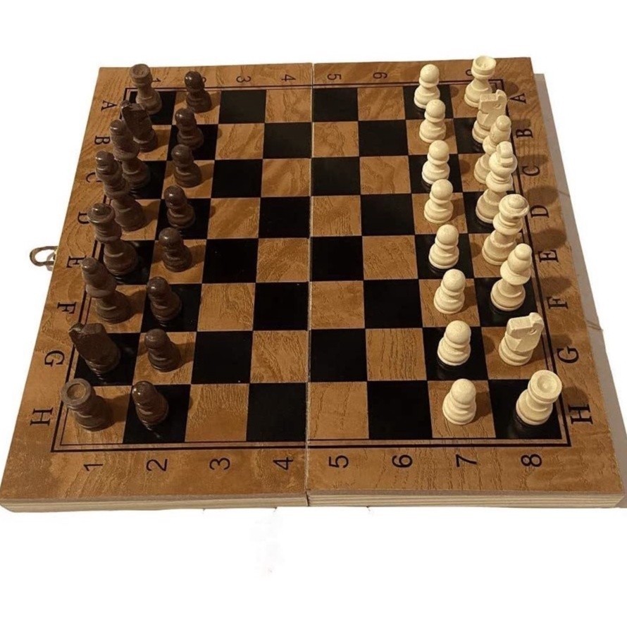 Jogo De Xadrez Tabuleiro Dobrável Em Madeira Prof