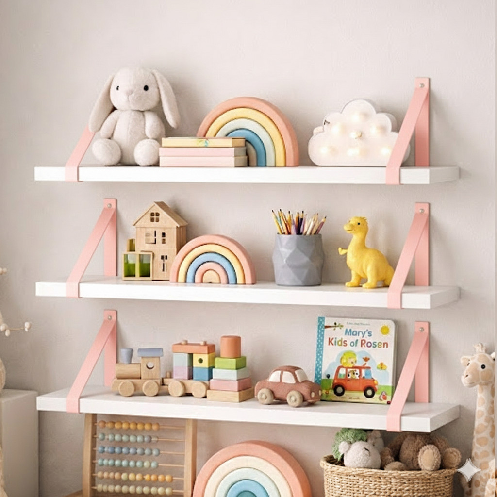 Prateleira Suspensa Para Quarto Infantil 60×1