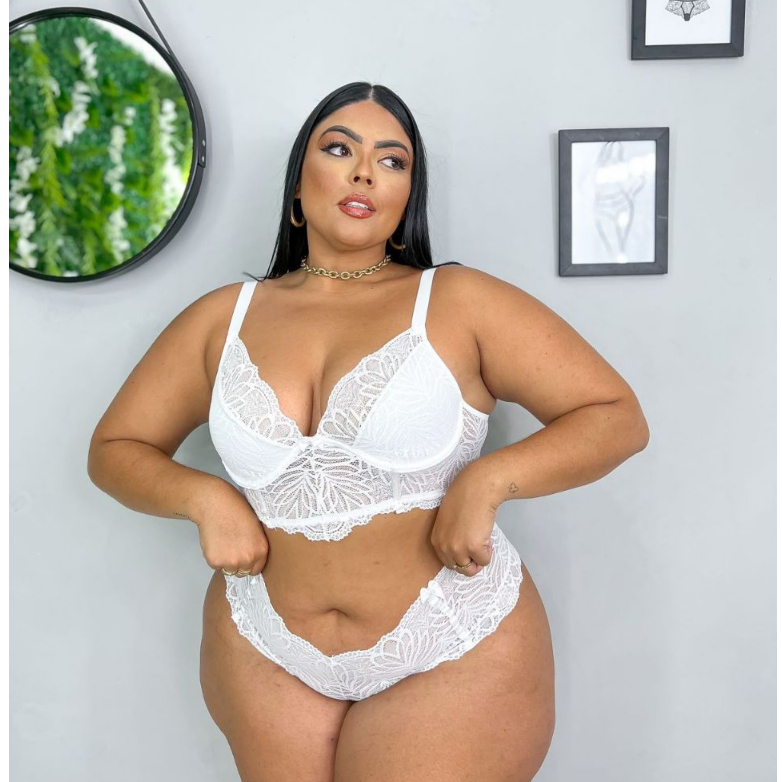 Lingerie Plus Size com Alça Reforçada Croped e C