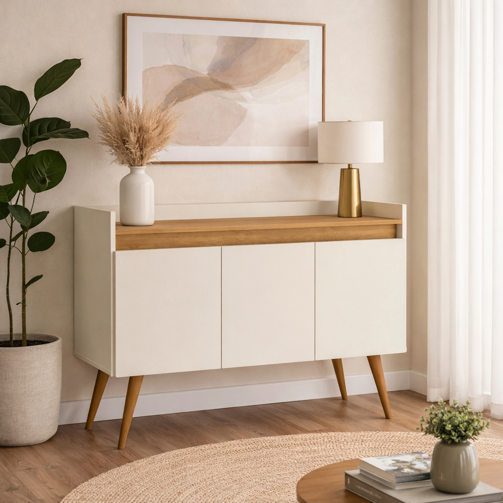 *Aparador Sala De Estar Buffet Cantinho Do Café B