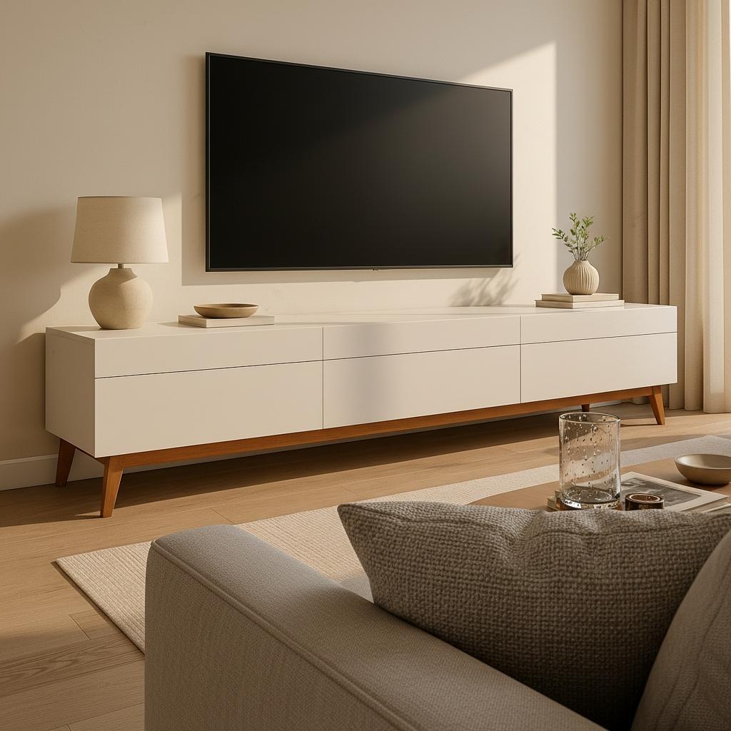 Rack Classic I 3 GV Branco Acetinado 218 cm