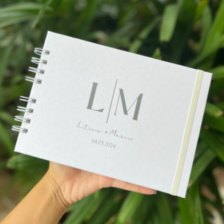 Scrapbook Caderno ou livro de mensagens e assinatu