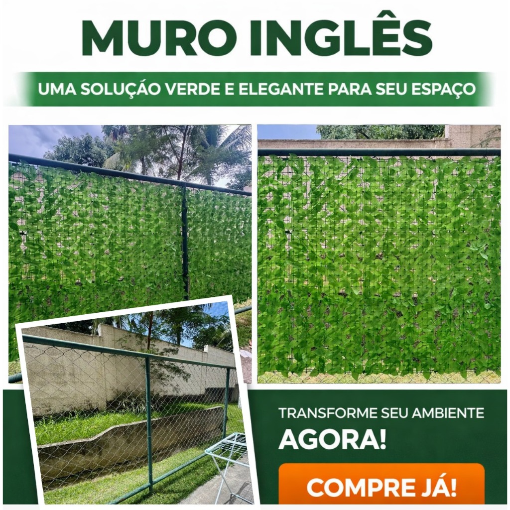 Muro Inglês Jardim Vertical 2×1 Metros Hera 