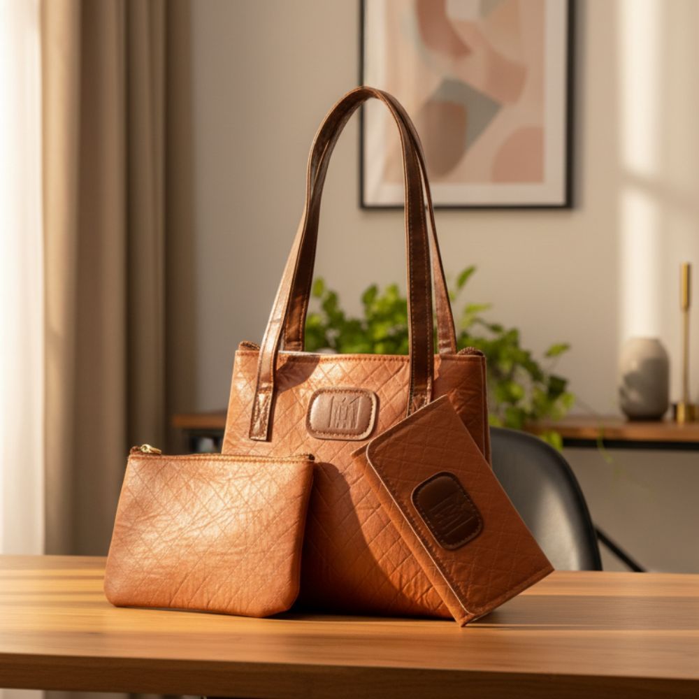 Bolsa Feminina Kit 3 Peças Mini Tote Casual + Car