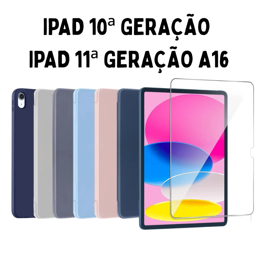 Capa e Película para Ipad 11. e 10. Geração Cas