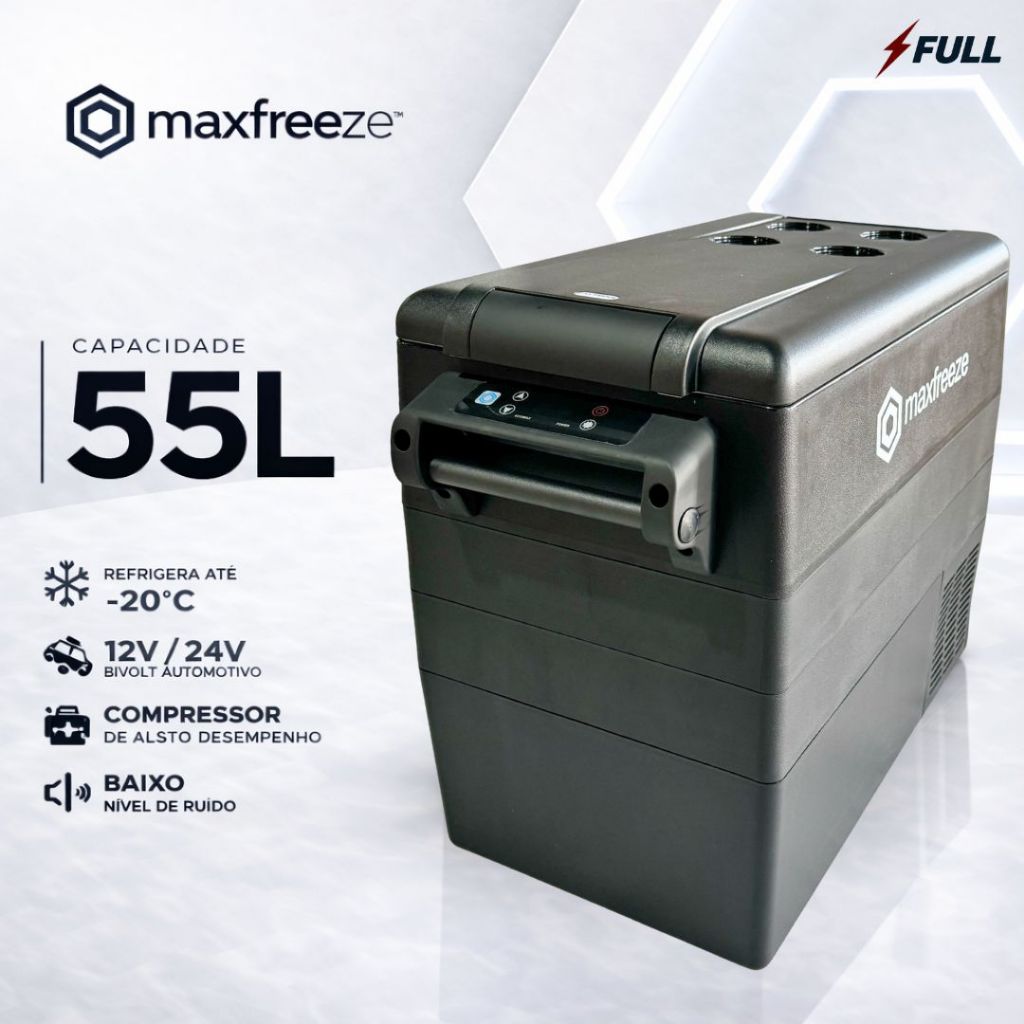 Mini Geladeira Portátil 55 Litros Com Freezer Qua