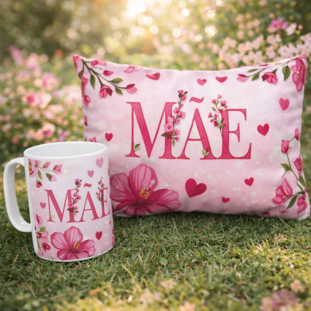 Kit Presente Para Dia Das Mães Almofada + Caneca 