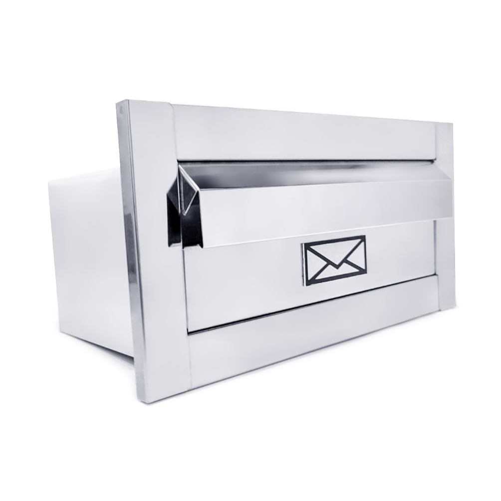 Caixa de Correio para Muro Inox Embutir Moderna