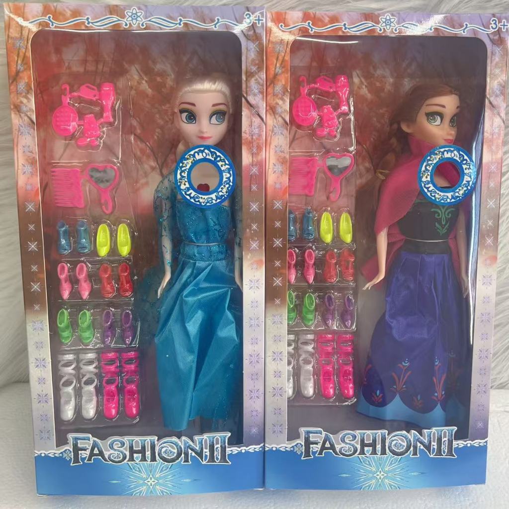 Boneca Frozen  Elsa e Anna Musical Articulada 30cm