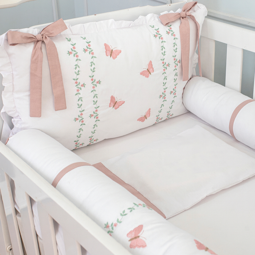 Kit Berço Americano Luxo Jardim Encantado Borbole