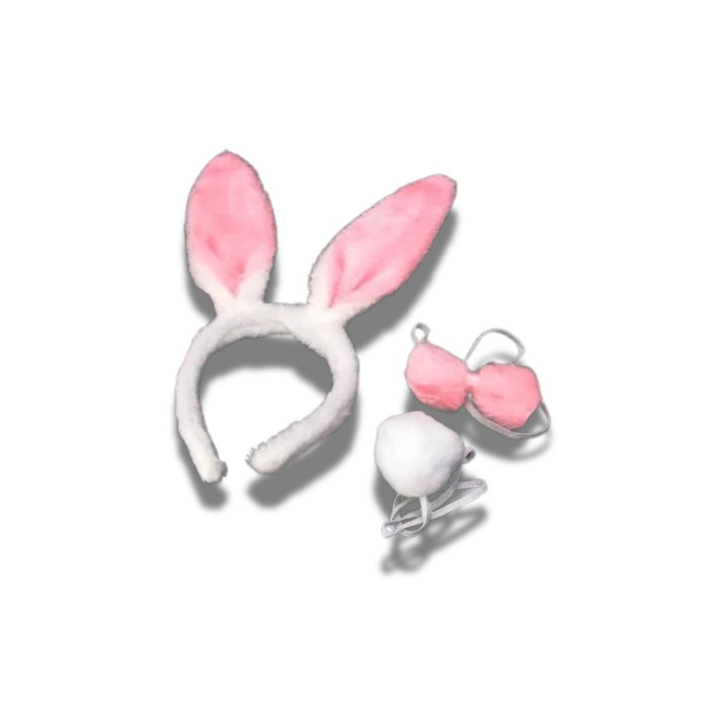 Kit Arco De Coelho Com Rabinho e Gravata Festa Fan