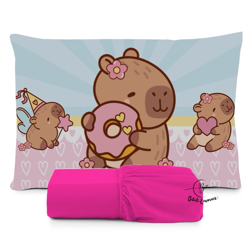 JOGO DE LENÇOL SOLTEIRO INFANTIL FRONHA DE TRAVES