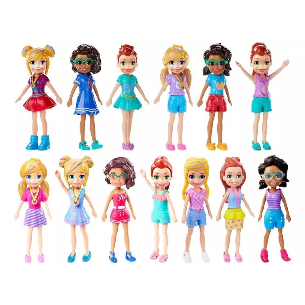 Kit 6 Polly Pocket Boneca Surpresa Modelo Aleatór