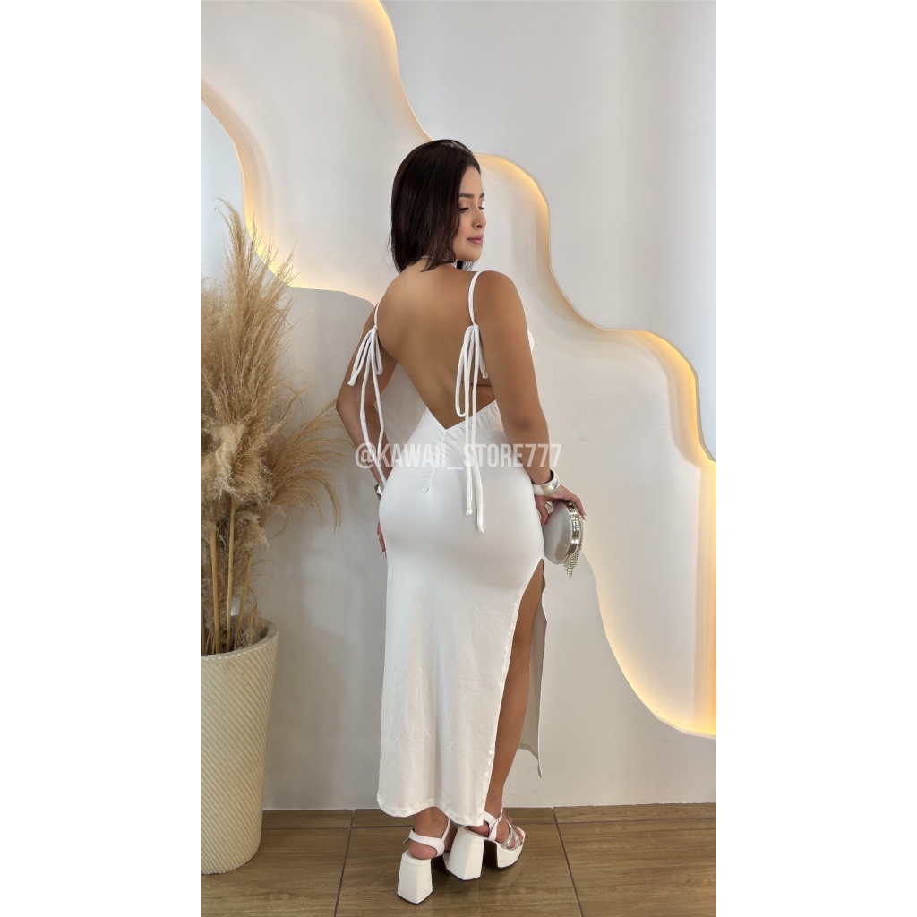 Vestido Longo Feminino  Suplex Premium, Alça Regu