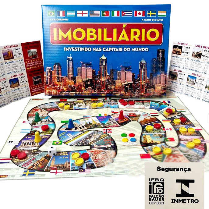 IMOBILIÁRIO Capitais do Mundo – BANCO Jogo