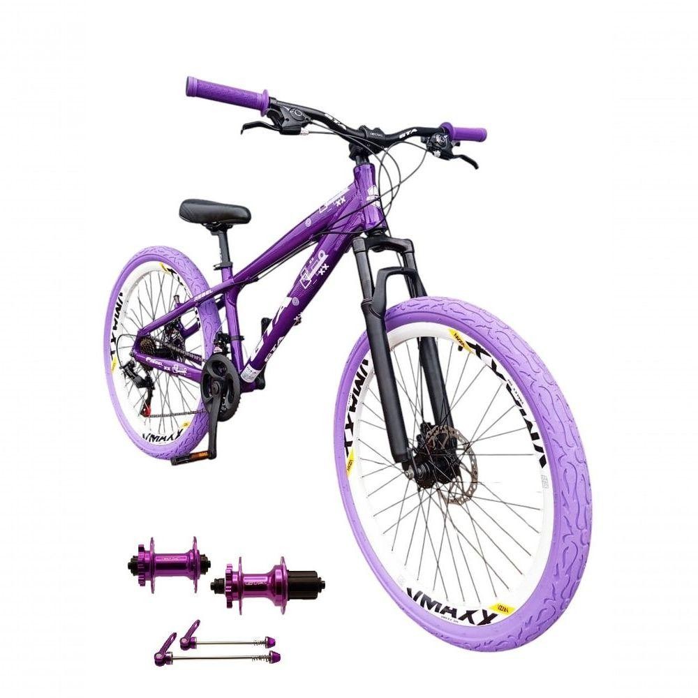 Bicicleta 26 Gta Rebel Freeride Cor Roxo 24v Cubo 