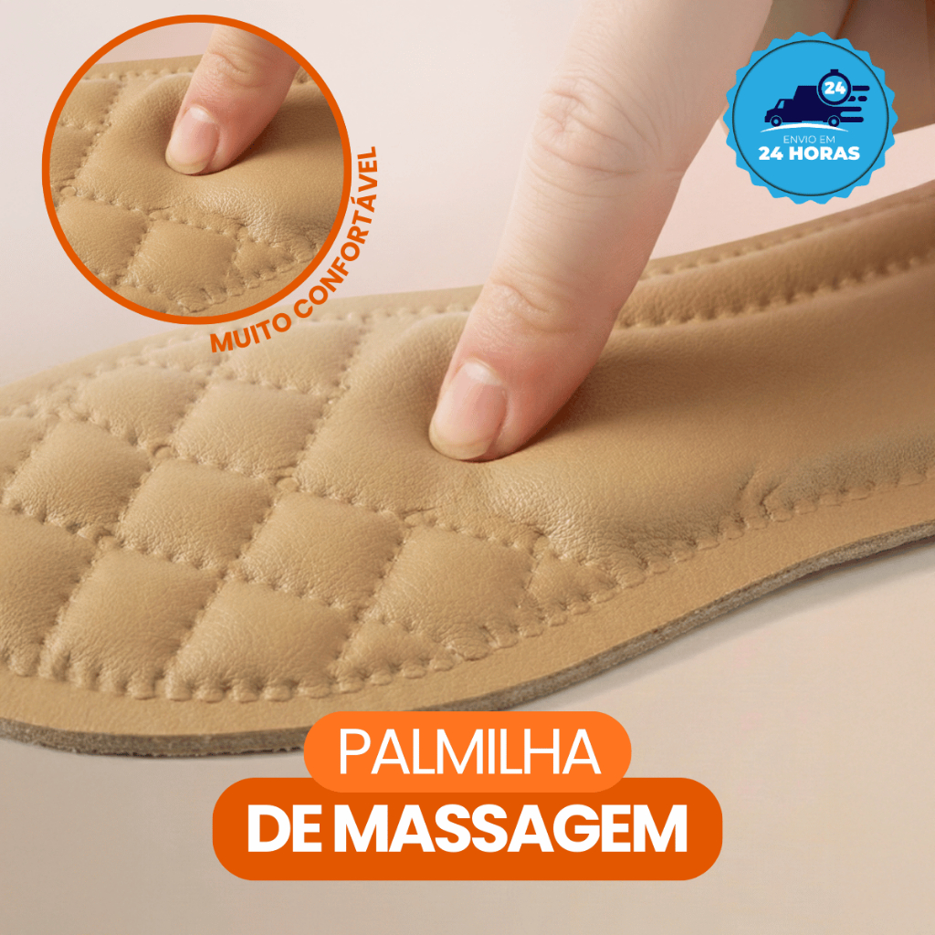 Palmilha Ortopédica Massagem 5D Feminina Alívio 