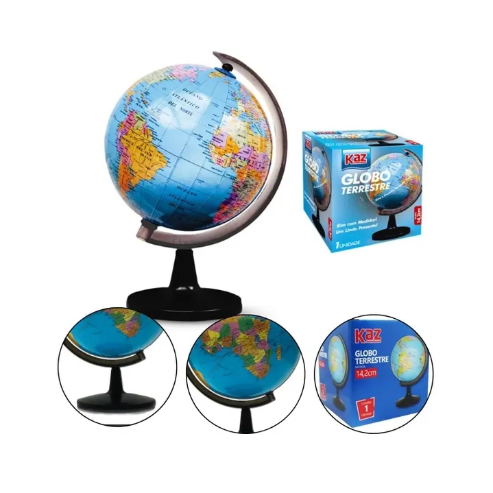 Globo Terrestre  Giratório Planeta Mapa Mund Mesa
