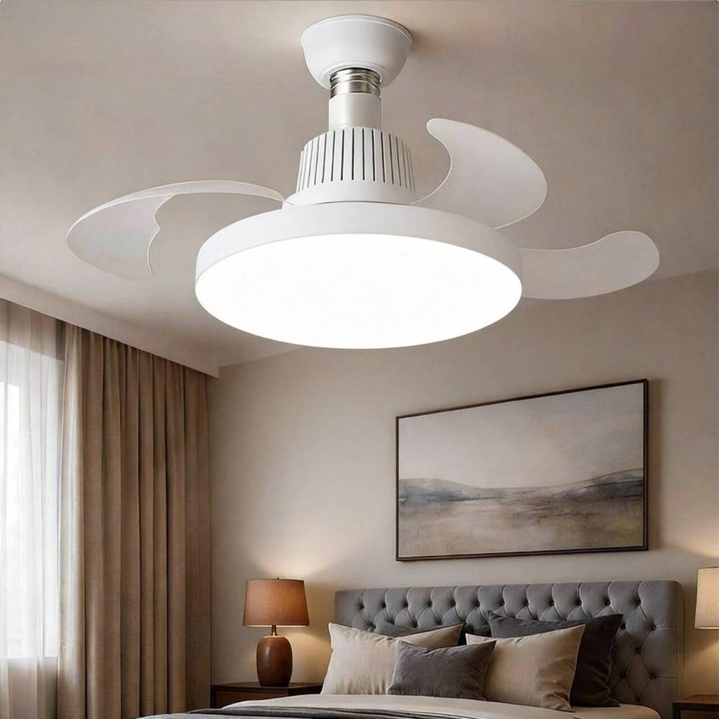 Ventilador De Teto Retrátil 40W Forte Lâmpada 3 
