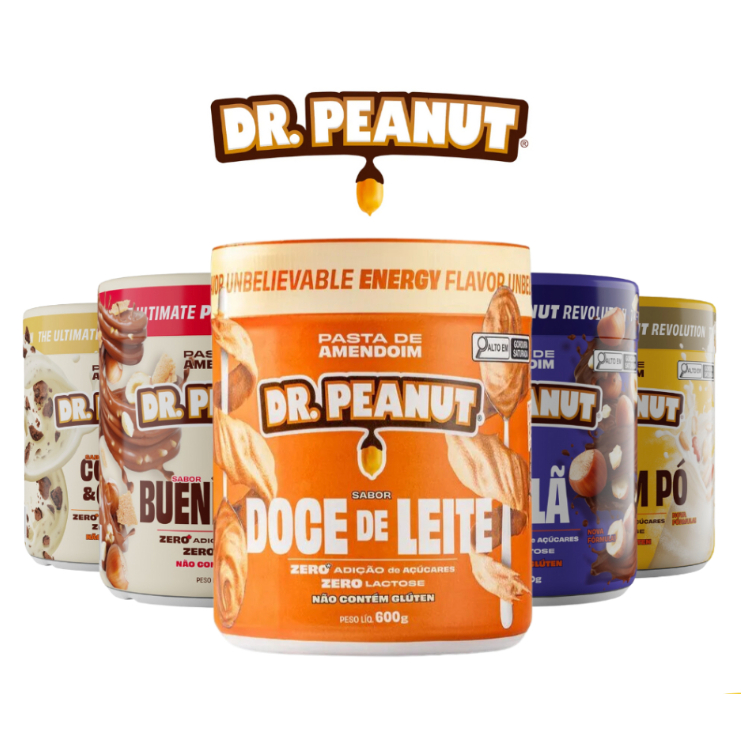 Pasta de Amendoim Dr Peanut com Whey Protein ̵