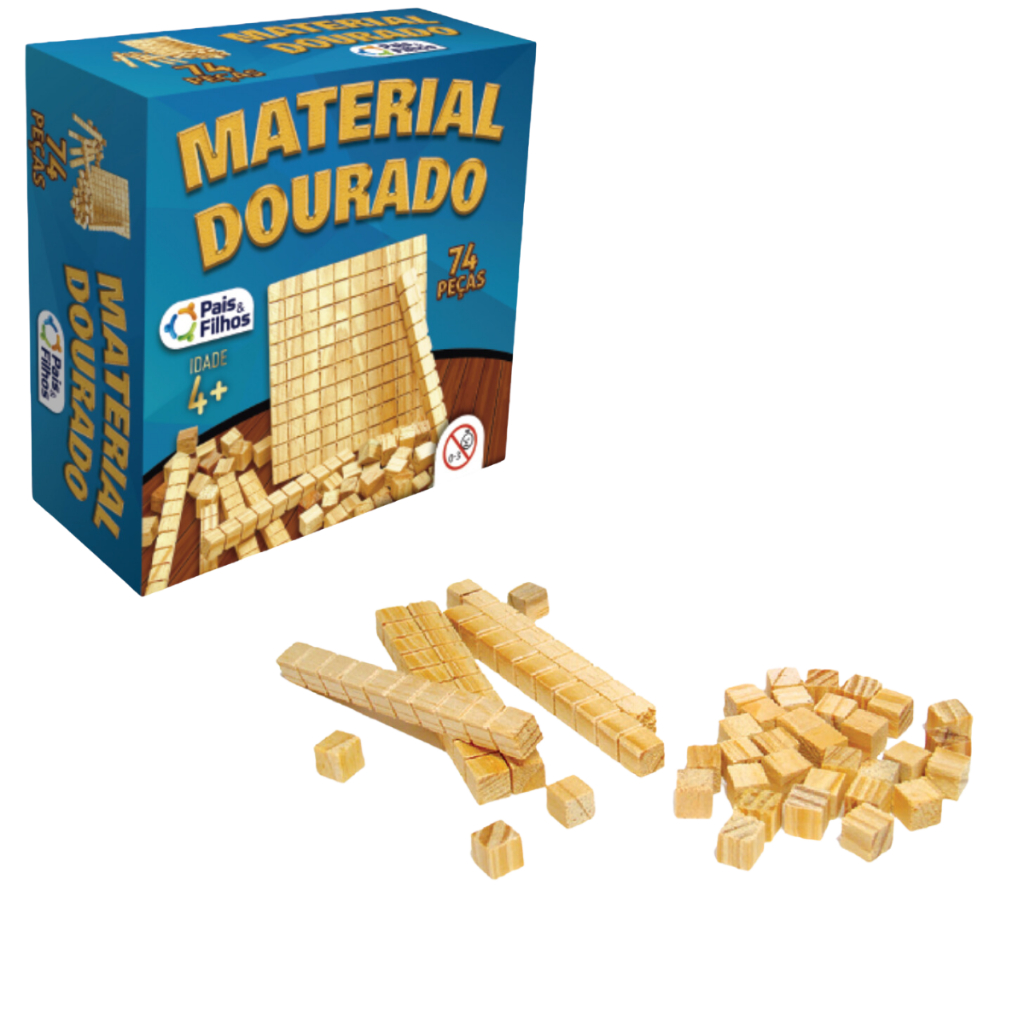 Material Dourado 74 Peças Educativo Infantil Esco