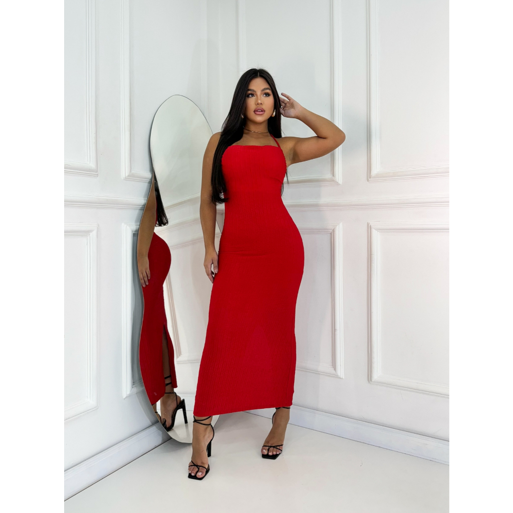 Vestido Feminino Longo Tubinho Colado Sexy Varias 