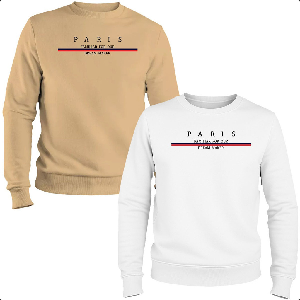 Kit 2 Moletom Gola Redonda Masculino Estampado Alg