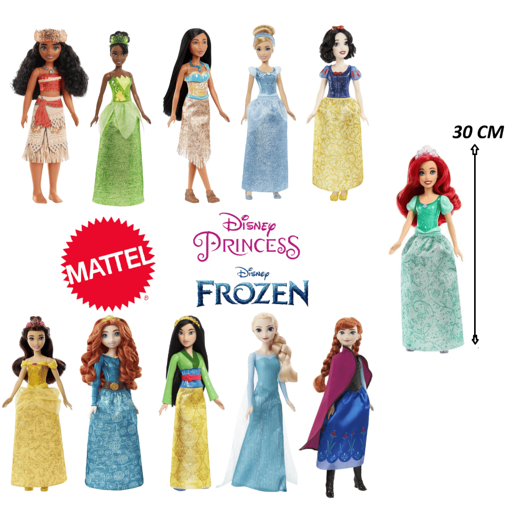 Bonecas Princesas Disney Mattel HLW02 | Coleção 