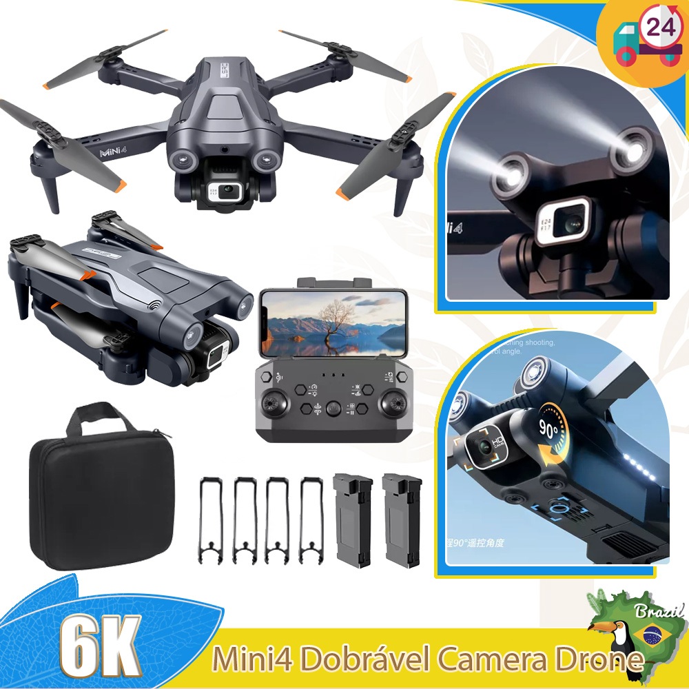 Mini 4 Drone 5g Wifi Fpv Com 6k Hd Câmera