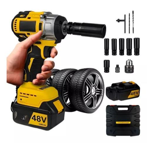 Chave de Impacto 48v Profissional com 2 Baterias d