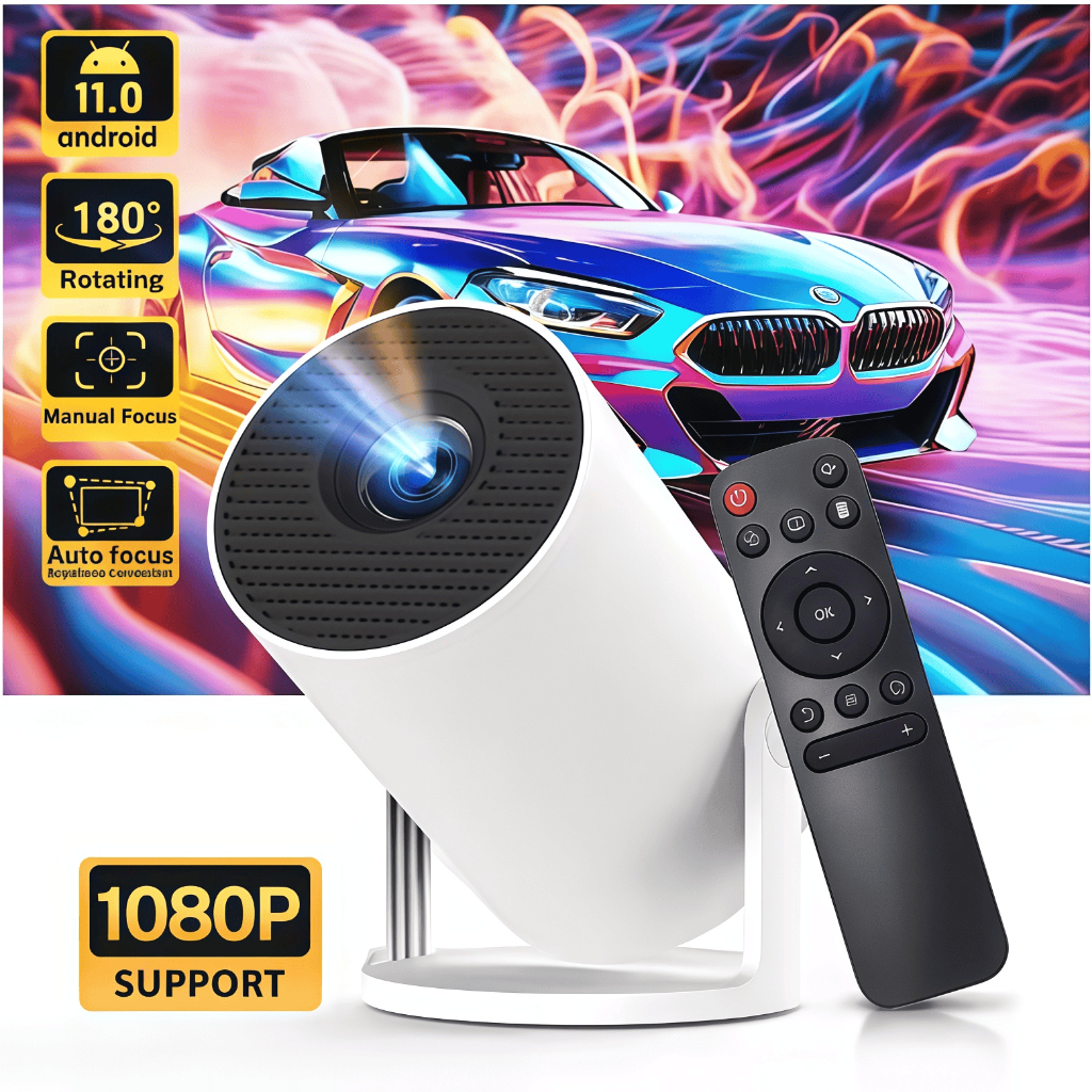 Projetor 4K HD 150 Polegadas Celular, Tv B0x, Xbox