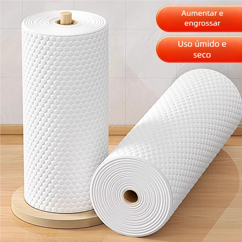 100 peças /Rolo Pano De Limpeza Reutilizável Abs