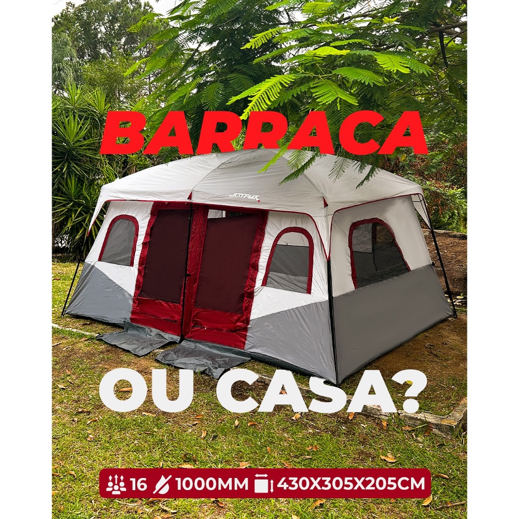 Barraca Camping 13-16 Pessoas Grande 430x305x205cm